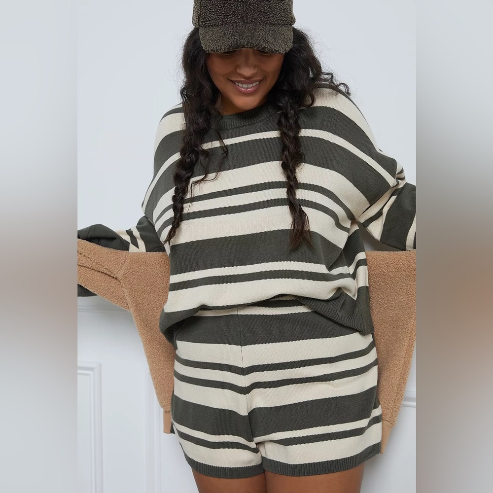 Anthropologie Lyla Striped matching Lounge in Set